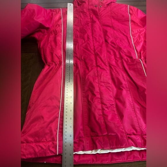 Columbia Women’s Large Pink Quilted Hooded Parka - Picture 5 of 7